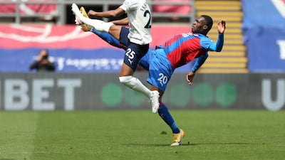 Christian Benteke - 5: Completely miss-timed a header that he sent tamely wide after 11 minutes following perfect cross from Townsend. Thumped a long-ranger drive straight into Ederson’s arms soon after, then saw his turn and shot blocked by Brazilian later in half. Brilliant block at other end of pitch to deny Laporte a goal for City, though. PA