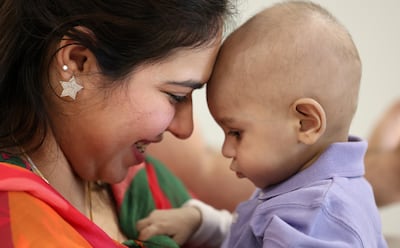 Hamdan's mother Noor said seeing him after chemotherapy was difficult for her. Chris Whiteoak / The National