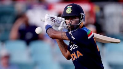 India's Hardik Pandya made an unbeaten 92 from just 76 balls at the Manuka Oval. AFP