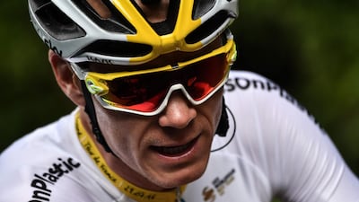 Great Britain's Christopher Froome rides during the last stage of the tour. AFP