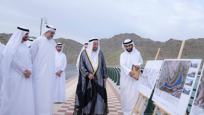 Sheikh Dr Sultan tours Al Hefaiyah Lake, which has an area of 132,000 square metres