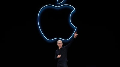 Apple CEO Tim Cook speaks at the Apple Worldwide Developers Conference in 2019. AP