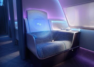 Seats in a Pure Skies Room. Courtesy PriestmanGoode