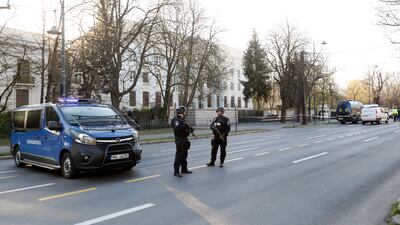 Police said firefighters called to the incident were able to put out the fire but that the driver died at the scene. EPA