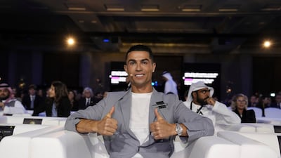 Portugal and Al Nassr star Cristiano Ronaldo at the Dubai Globe Soccer Awards. AP