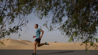 David Labouchere running in Mirdif, Dubai. Courtesy David Labouchere