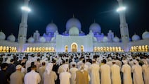 Muslims gather for prayers at Sheikh Zayed Grand Mosque in Abu Dhabi during Ramadan 2025. AFP