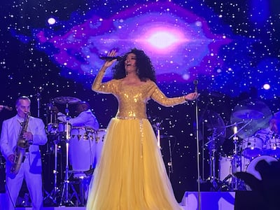Diana Ross played her Motown hits at Saadiyat Nights. Saeed Saeed / The National