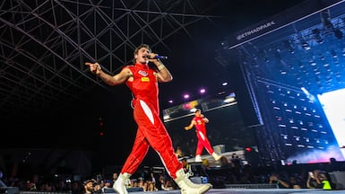 Benson Boone opens the four-day after-race concert series at the Abu Dhabi Grand Prix. Victor Besa / The National