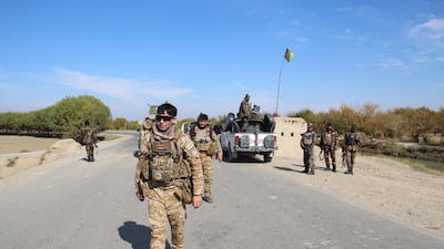 Afghan security forces patrol in Helmand, Afghanistan, 17 December 2019. EPA