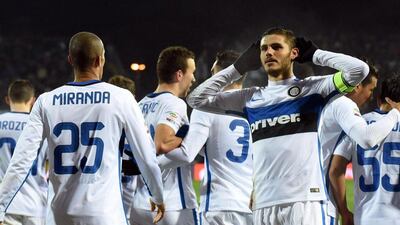 Mauro Icardi's eighth goal of the season earned Inter Milan a narrow win against Empoli. Claudio Giovannini / EPA