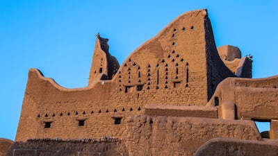 Silhouette of Salwa Palace in At-Turaif in Ad Diriyah. Photo by Meshari Almuhanna / DGDA