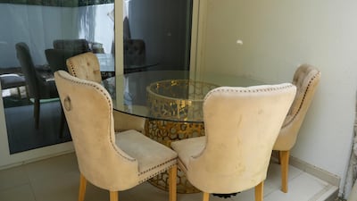 The outdoor sitting area