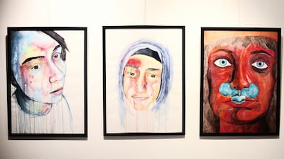 Etihad Modern Art Gallery is launched an exhibit on Thursday featuring the works of high school students from 4 schools. Lee Hoagland / The National
