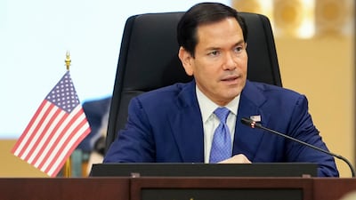 US Secretary of State Marco Rubio attends the talks in Bahrain, where he discussed the deal between Washington and Iran. AFP