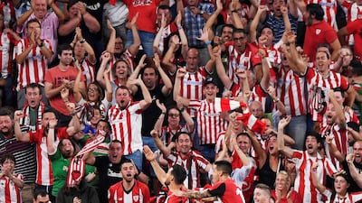 The goal from Bilbao's Aritz Aduriz is made even sweeter for the home fans by the fact he is a veteran player who is 38 years old. Reuters