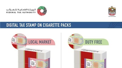 Packets must bear either a red or green tag, the tax authority said. Courtesy: Federal Tax Authority