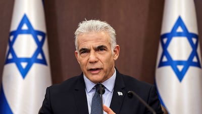 Prime Minister Yair Lapid's announcement could raise tensions with Lebanon's Hezbollah. AP