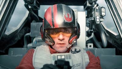 Above, Oscar Isaac in The Force Awakens, in which he plays a pilot. AP