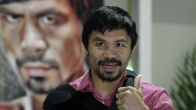Manny Pacquiao has been receiving treatment on the shoulder he injured prior to his fight with Floyd Mayweather Jr. Francis Malasig / EPA