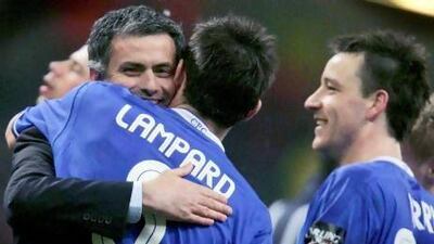 The new Chelsea manager Jose Mourinho, left, will have to reignite relationships with players such as Frank Lampard to be successful again in his second tenure at Stamford Bridge. Mike Finn / Retuers