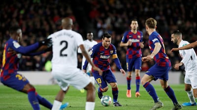 Barcelona's Lionel Messi in action. Reuters