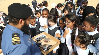 Dubai Customs launched an awareness campaign on the misuse of cold weapons at Al Warqa’a Fourth on February 26, 2014. The 3-day campaign is in line with its efforts to reduce the number of crimes in which cold weapons are used. Courtesy Dubai Customs