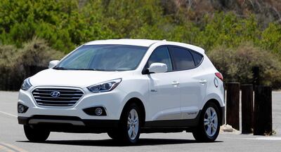 The Hyundai Tucson hydrogen fuel cell electric vehicle. Alex Gallardo/Reuters