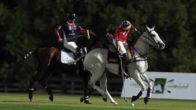 he polo match, featuring Sheikha Maitha bint Mohammed Al Maktoum, playing for the Abu Dhabi Commercial Bank team, was preceded by family attractions including pony rides, face painting and a military skydiving show.
