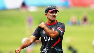 Mohammad Tauqir is one of just two Emiratis in the UAE national side competing at the cricket World Cup. Hannah Peters / Getty Images