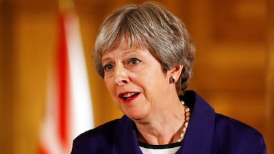 British prime minister Theresa May explained at a press conference how foreign secretary Boris Johnson would conveniently miss a key Commons vote. Henry Nicholls - WPA Pool/Getty Images