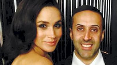 Mansoor ‘Manni’ Mahmood Hussain is seen with Meghan Markle.