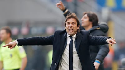 Antonio Conte's Inter Milan currently sit second in Serie A, three points behind reigning champions Juventus. AP
