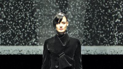 A look from Armani's autumn / winter 2020-21 show at Milan Fashion Week