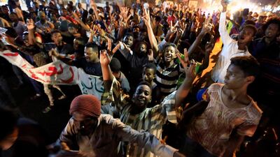 Sudanese protesters in Khartoum, 40 days after the security forces broke up a sit-in, killing 100 people. Mohamed Nureldin Abdallah / Reuters