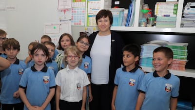 Marina Khalikova, school principal, seeks to foster an atmosphere of tolerance and friendship
