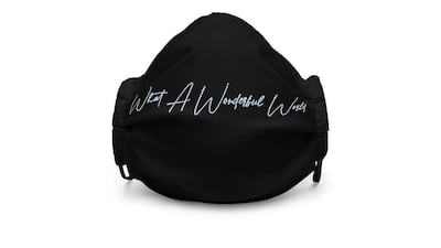 'Its a wonderful life' facemask, Dh55, inspired by Louis Armstrong. All photos: Universal Music