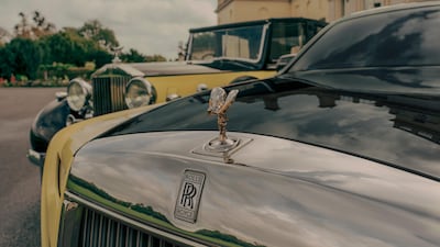 The bespoke Rolls-Royce Phantom Extended Goldfinger features a unique silver hood ornament with gold plating. Photo: Rolls-Royce Motor Cars