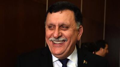 Prime minister Faiz Al Siraj, pictured on January 8, 2016, unveiled a 32-strong cabinet in a Tunis hotel on Monday. Fethi Belaid/AFP