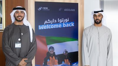 Ahmed Al Kaabi and Badr Al Ameri returned from Antarctica on January 20. Ruel Pableo for The National