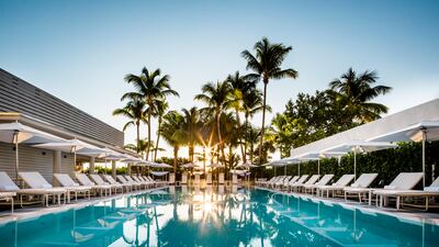 The main swimming pool at COMO Metropolitan Miami Beach