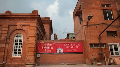 The exhibitions, housed in the redbrick Town Hall building in the north Indian border city of Amritsar, include photographs, newspaper clippings and donated personal items. Rishabh R Jain / AP Photo