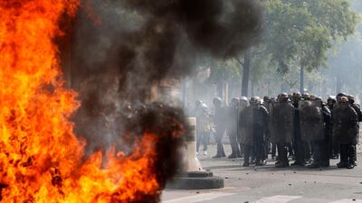 Now in the 24th week, police are feeling the strain of the weekly mass rallies. AFP