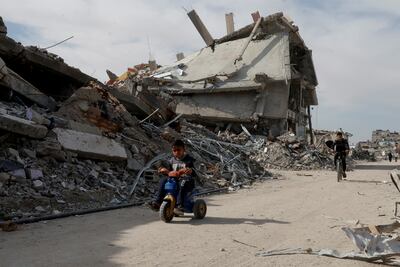 Destroyed buildings show the devastating effects of Israel's war on Gaza. Reuters