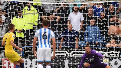 Jorginho scores a penalty. AFP