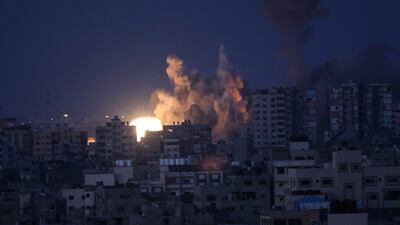 An Israeli bombing raid on Gaza, October 12, 2023. Getty