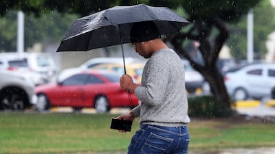 Rain has fallen in parts of the UAE, particularly the east, over the past week. Pawan Singh / The National