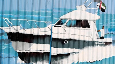 Street art spotted near Abu Dhabi’s Marina Mall. Chris Whiteoak / The National