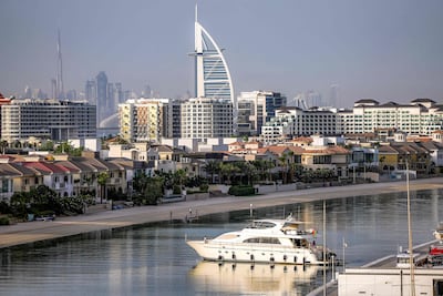 A yacht sails in Dubai. AFP