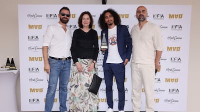 From left to right: Maher Diab, Deborah Young, Abdallah Al-Khatib and Alaa Karkouti.